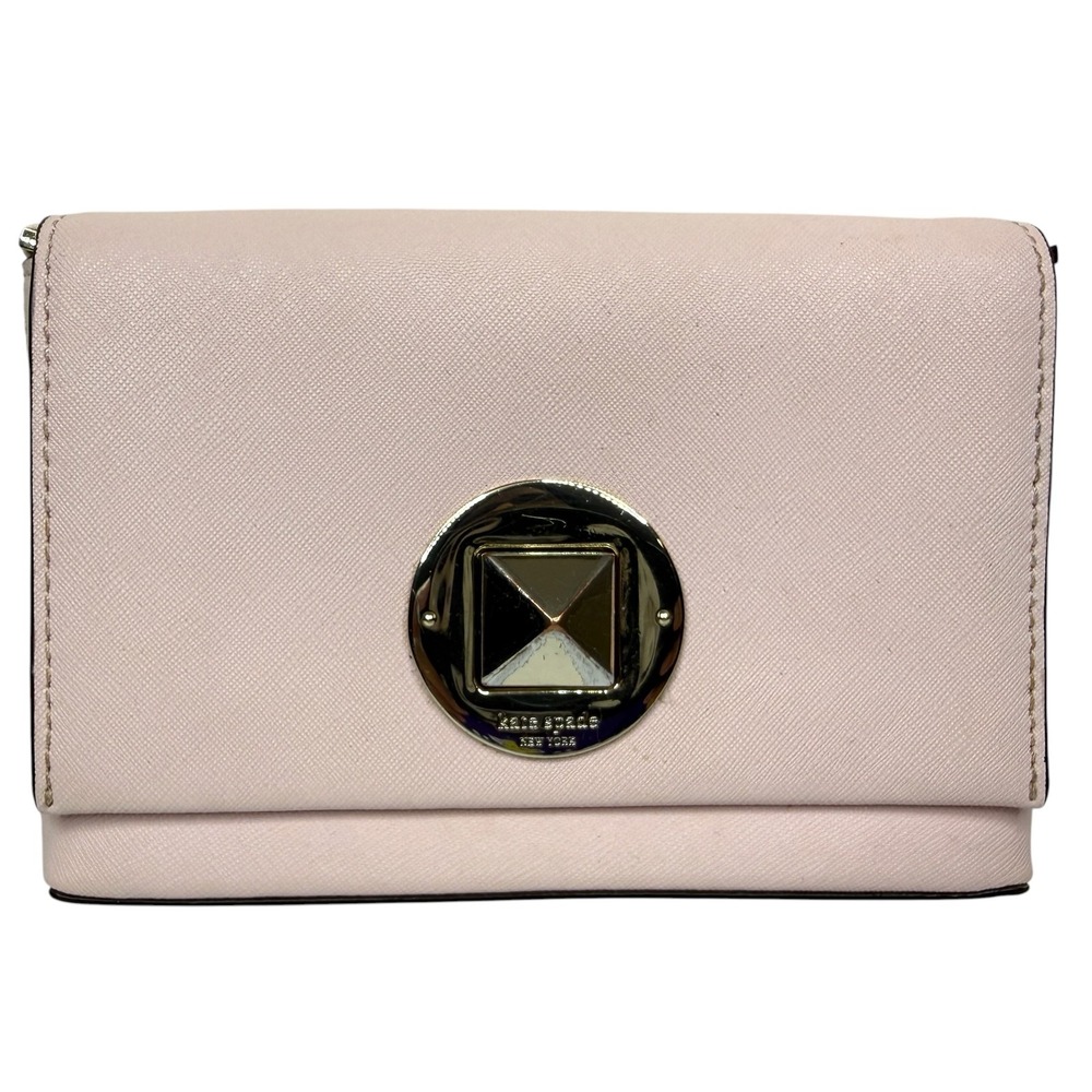 Kate Spade New York Saffiano Faux Leather Wallet On A Chain Crossbody Clutch